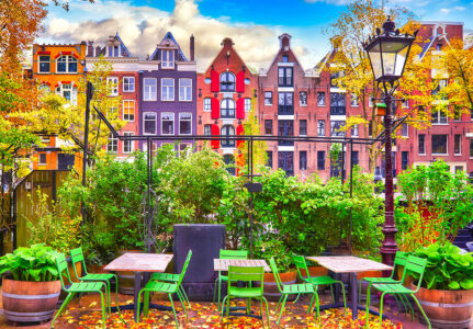 Amsterdam Cafe View Jigsaw Puzzle