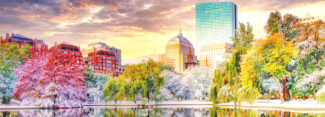 Boston Public Garden Snowfall