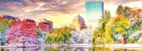 Boston Public Garden Snowfall Jigsaw Puzzle