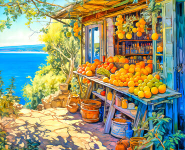 Citrus Fruit Stand Jigsaw Puzzle