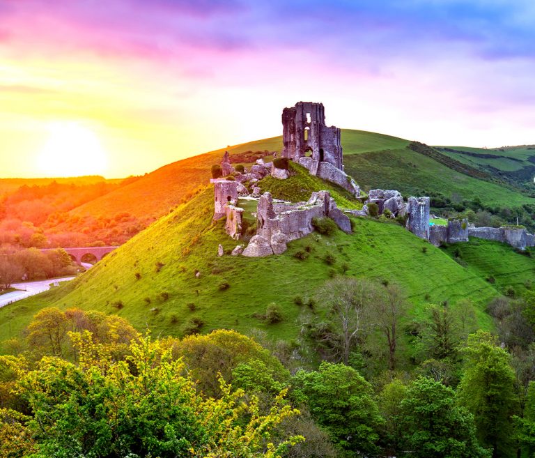 Corfe Castle Sunrise Jigsaw Puzzle