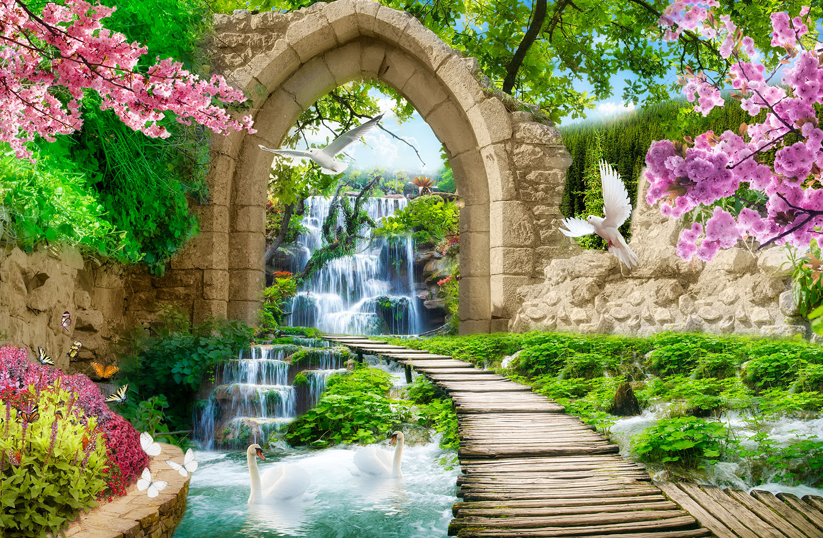 Dreamy Waterfall Jigsaw Puzzle   Dreamy Waterfall 