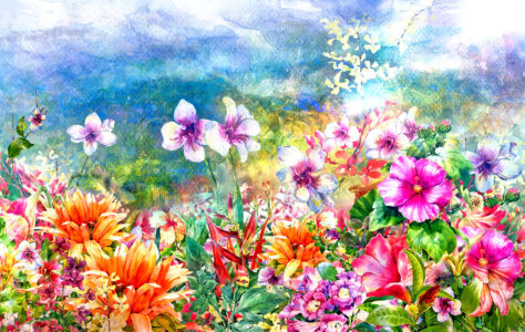 Floral Watercolor Painting Jigsaw Puzzle