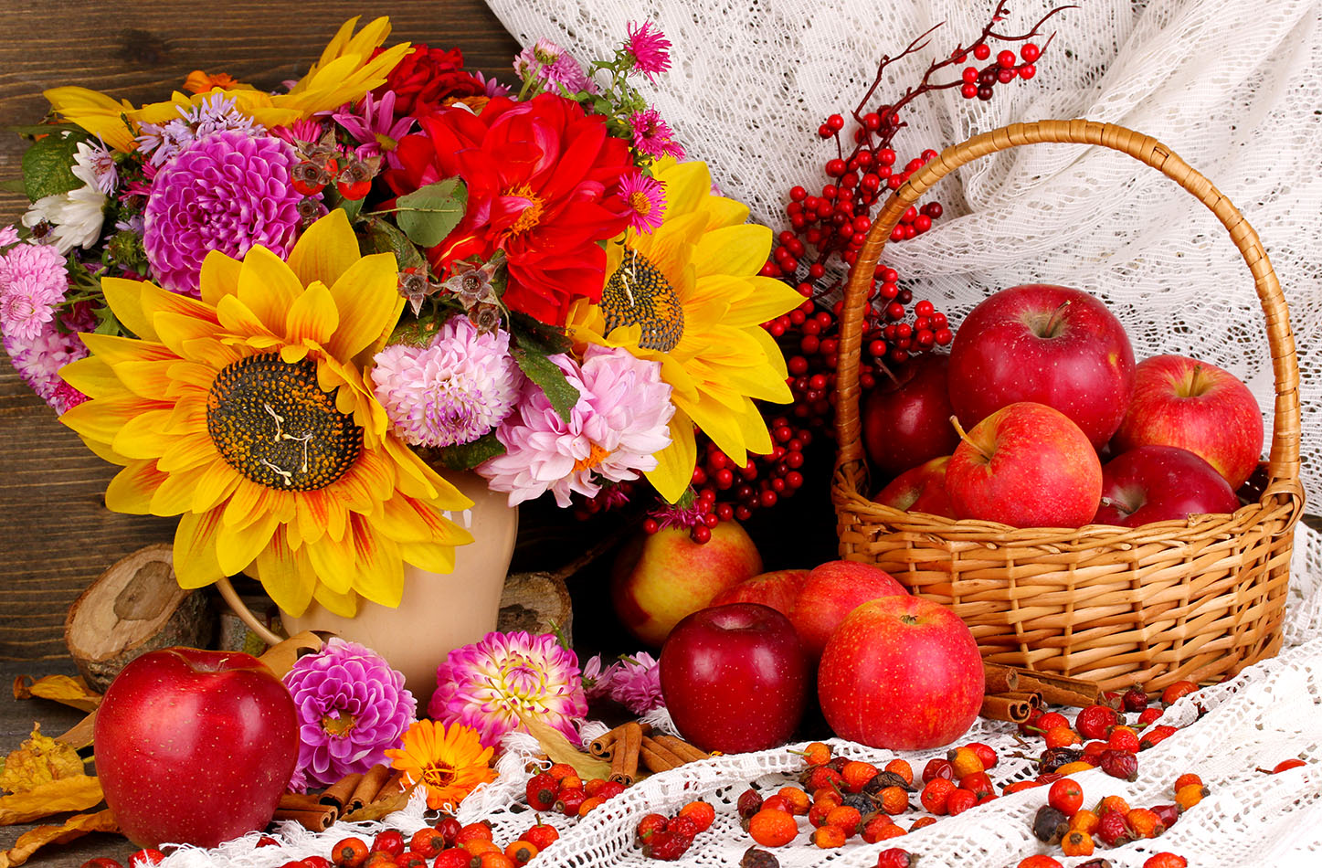 Flowers and Apples Jigsaw Puzzle