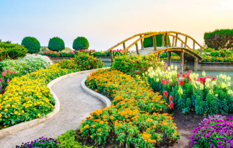 Garden Bridge Path Jigsaw Puzzle