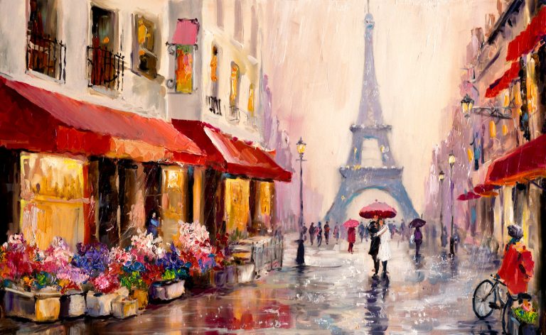 Lovers in Paris Jigsaw Puzzle