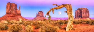 Moon in Monument Valley