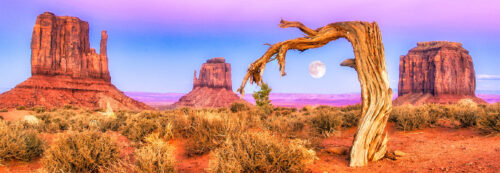 Moon in Monument Valley Jigsaw Puzzle