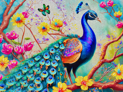 Peacock Painting Jigsaw Puzzle