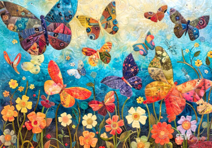 Quilted Butterflies Jigsaw Puzzle