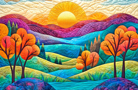 Quilted Sunrise Jigsaw Puzzle