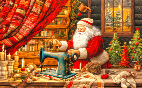 Santa Sewing Jigsaw Puzzle