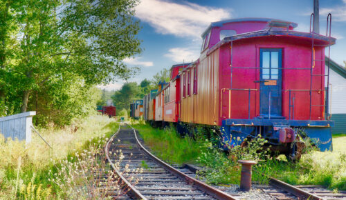 Sidelined Caboose Jigsaw Puzzle