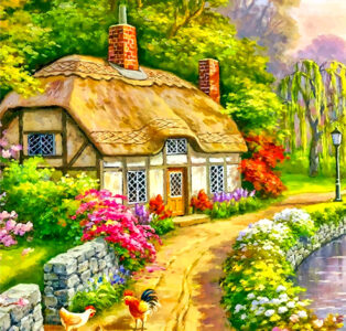 Spring Cottage Jigsaw Puzzle