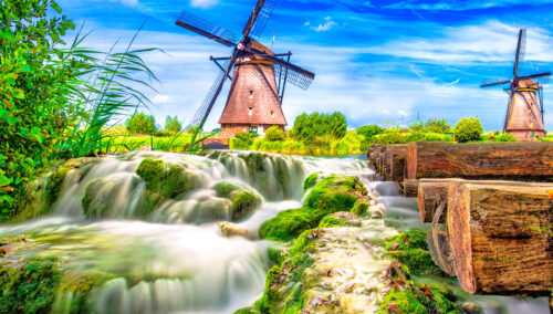 Traditional Dutch Windmills Jigsaw Puzzle