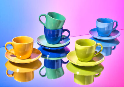 Vivid Coffee Cups Jigsaw Puzzle