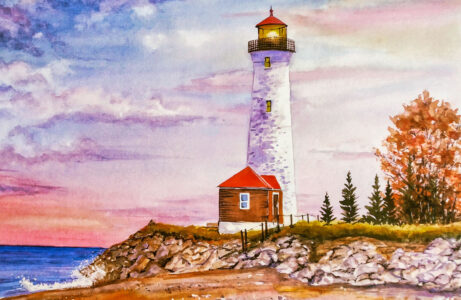 Watercolor Lighthouse Jigsaw Puzzle